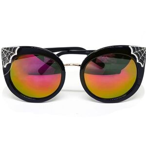 Sunset Mirror Spiderweb Sunglasses Handmade Next Day Shipping Goth Lolita Punk